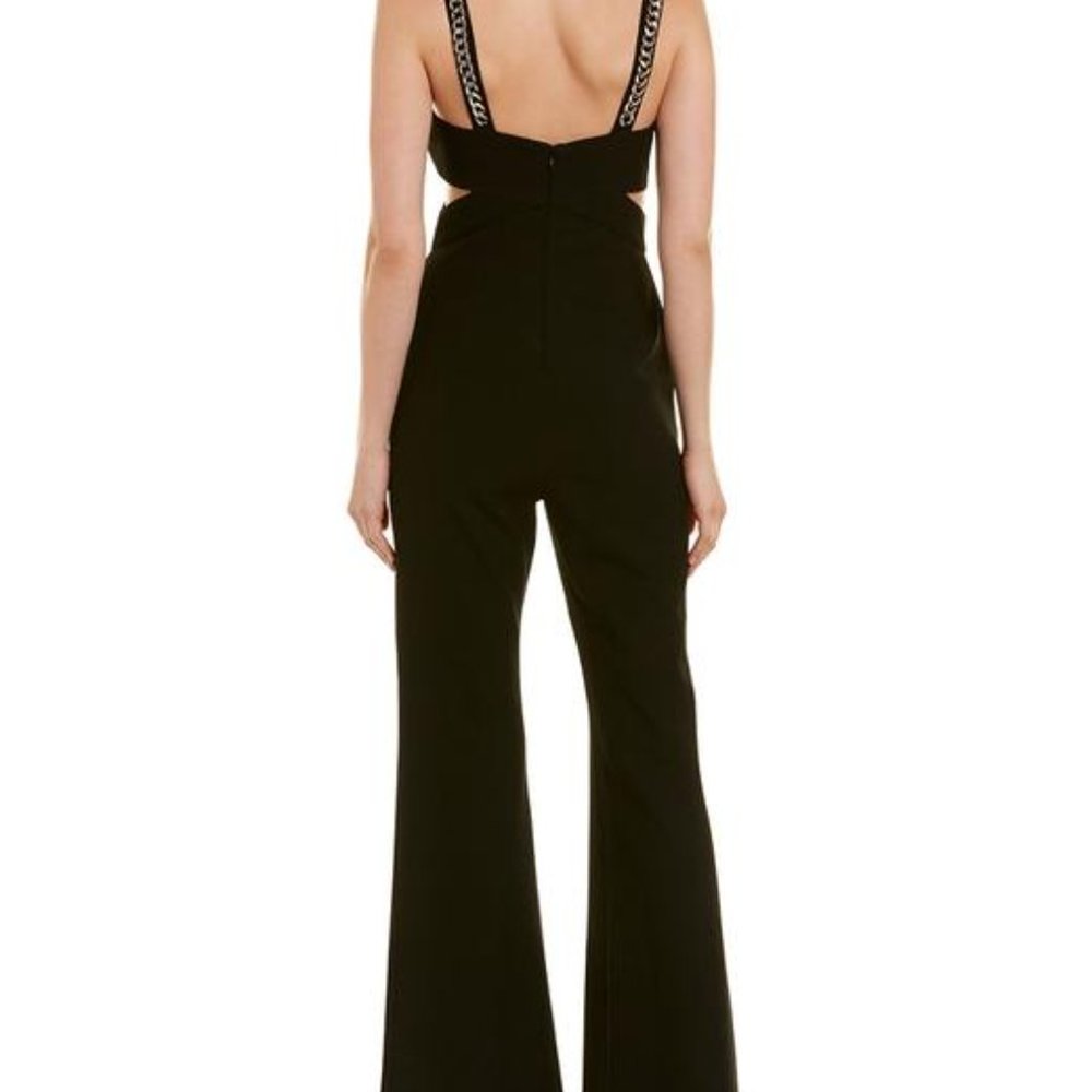 NWT Rachel Zoe Black Jumpsuit with Gold Chain Details | Size 0 X-Small - Picture 6 of 12